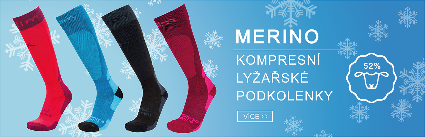 Lyžařské podkolenky merino