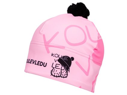 čepice koule v ledu růžová
